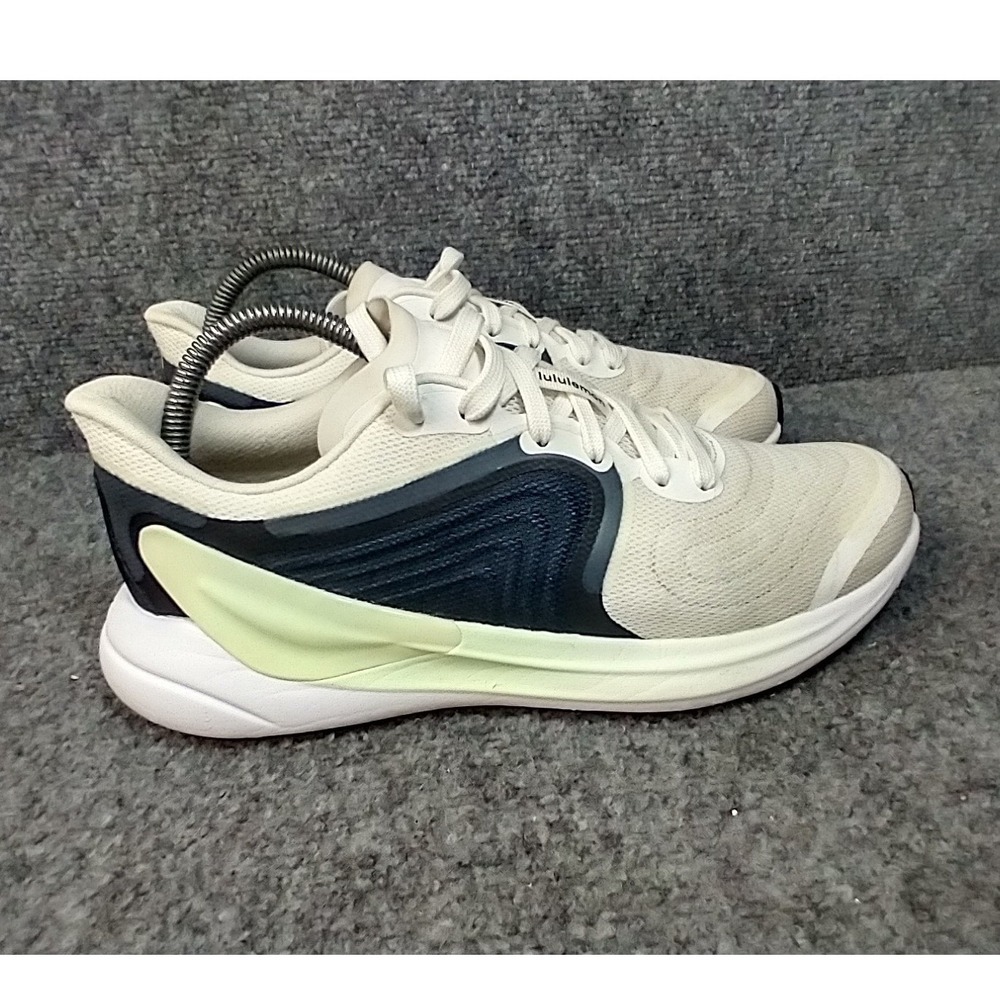 Lululemon Blissfeel 2 Running Shoes Womens 8.5 White Black Lime LW9EPYS